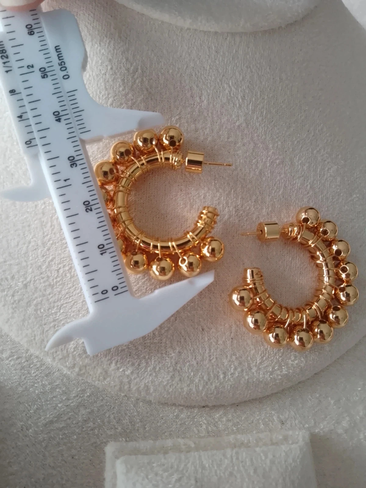 Boucles d'oreilles bohèmes dorées – photo 2